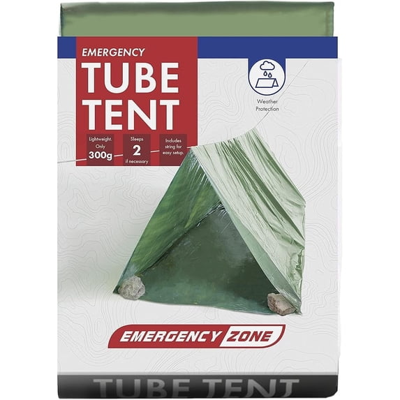 Emergency Zone 2 Person Green Emergency Tube Tent