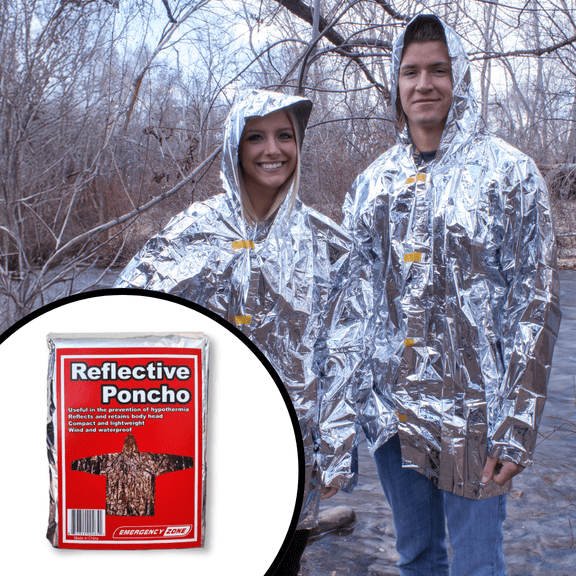 Emergency Zone Reflective Poncho - 1 Poncho