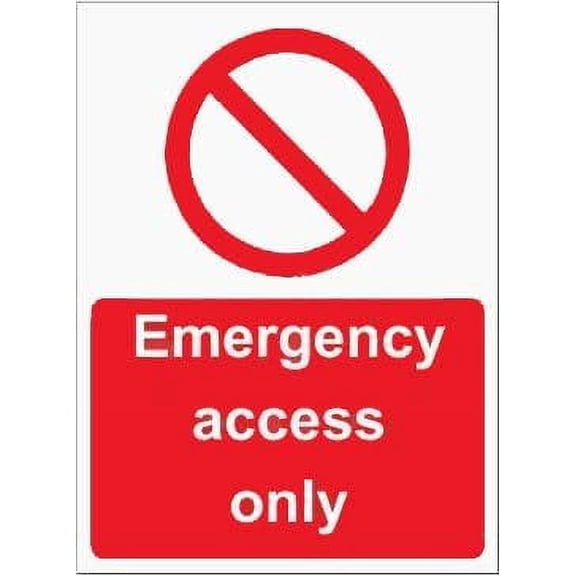 Emergency access only sign Safety Signs, Prohibition Safety Signs Metal Sign Danger Warning Notice Safety Tin Sign 12x16 Inch