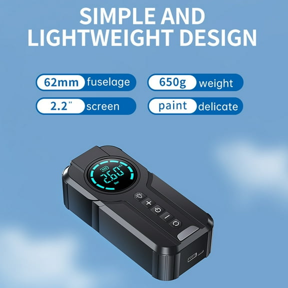 Emergency supply,Air Compressor Jump With Air Tire Portable Tire 1000a Psi Tire Battery 150 Portable Jump Cars Car 150 Psi Off Road Car Off-road Portable Battery 1000a Portable