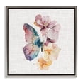 thumbnail image 1 of Stupell Industries Emerging Beauty Butterfly Gray Framed Floater Canvas Wall Art, design by Nicole DeCamp, 1 of 9