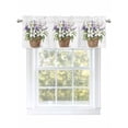 thumbnail image 1 of Emerging Blossoms Floral Curtain Valances for Windows, Summer Botanical Spring Kitchen Valance Window Treatment, Light Filtering Block Curtains for Bathroom/Bedroom/Living Room 42'' x 18'', 1 of 9