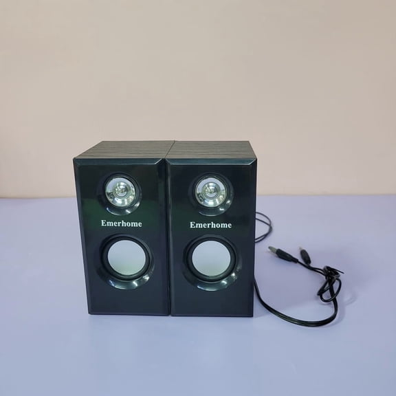 Emerhome Audio speakers 2.0 Channel Stereo Desktop Speakers, Clear Sound, USB Powered