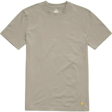 Emerica Men's T-Shirt Embroidered Micro Triangle Logo Short Sleeve Crewneck Tee (Small, Sand)