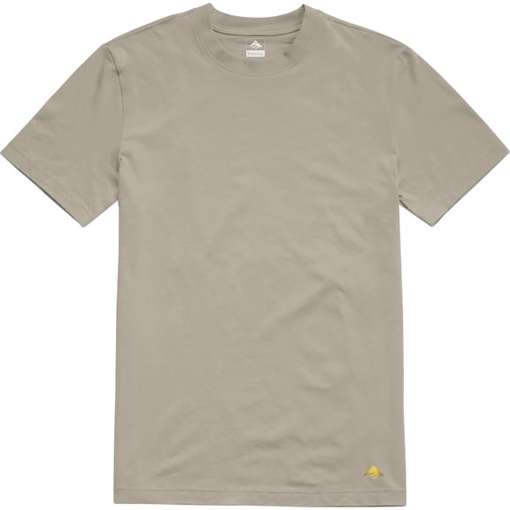Emerica Men's T-Shirt Embroidered Micro Triangle Logo Short Sleeve Crewneck Tee (XX-Large, Sand)