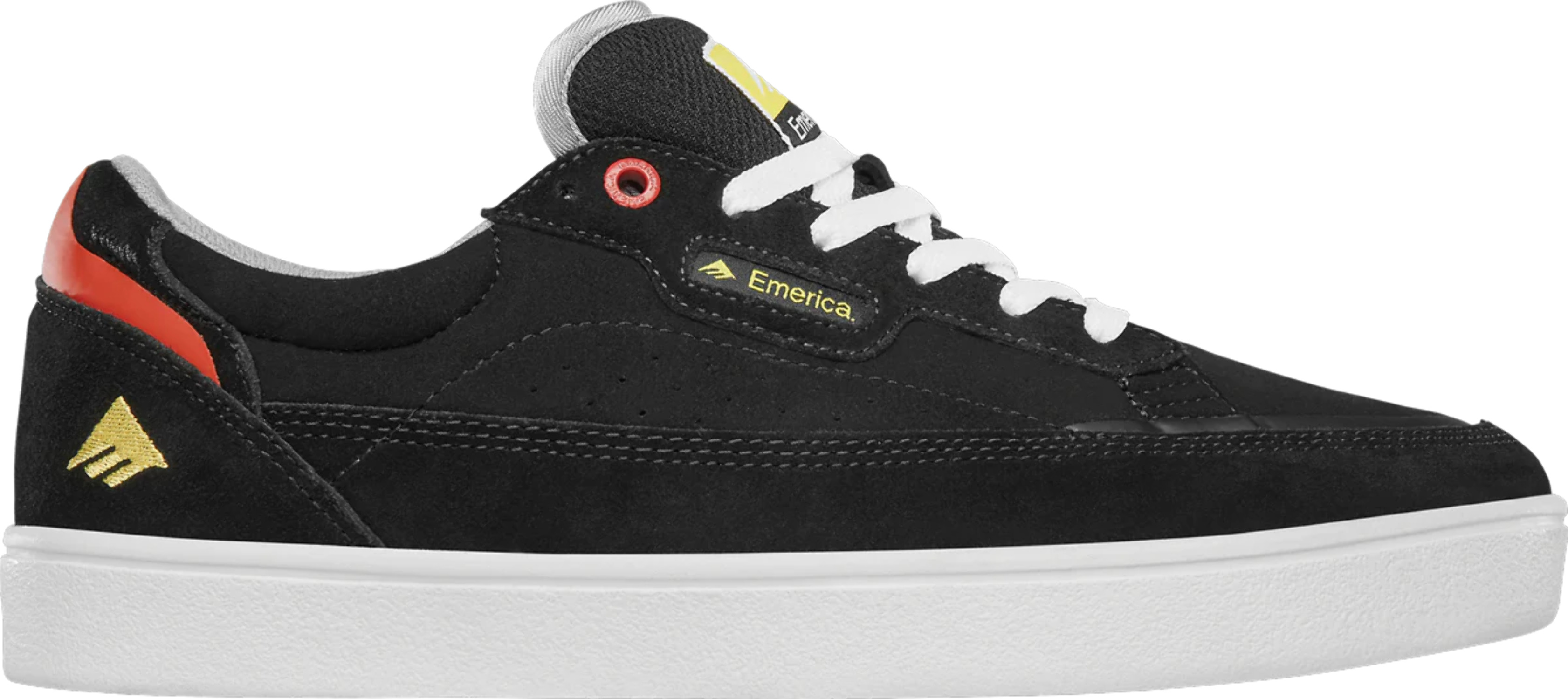 Emerica Mens Gamma Black White Red Shoes