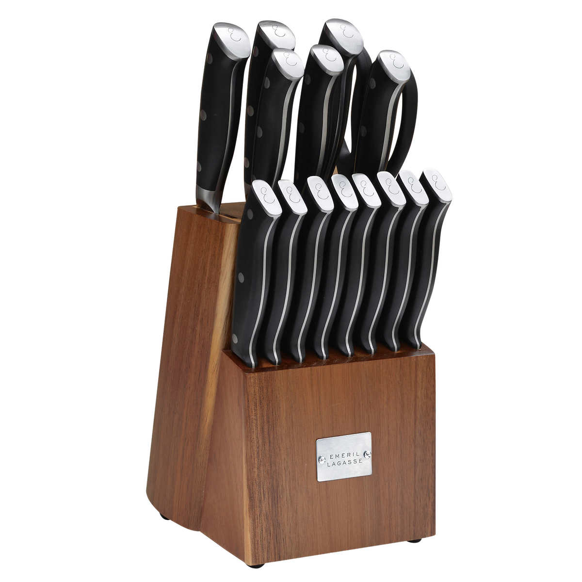 Emeril Lagasse 17-piece block set knives for Sale in Clackamas, OR