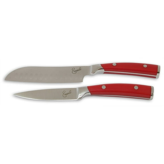 Emeril 2 Piece Knife Set 5" Santoku 3.5" Paring Knife Forged Steel