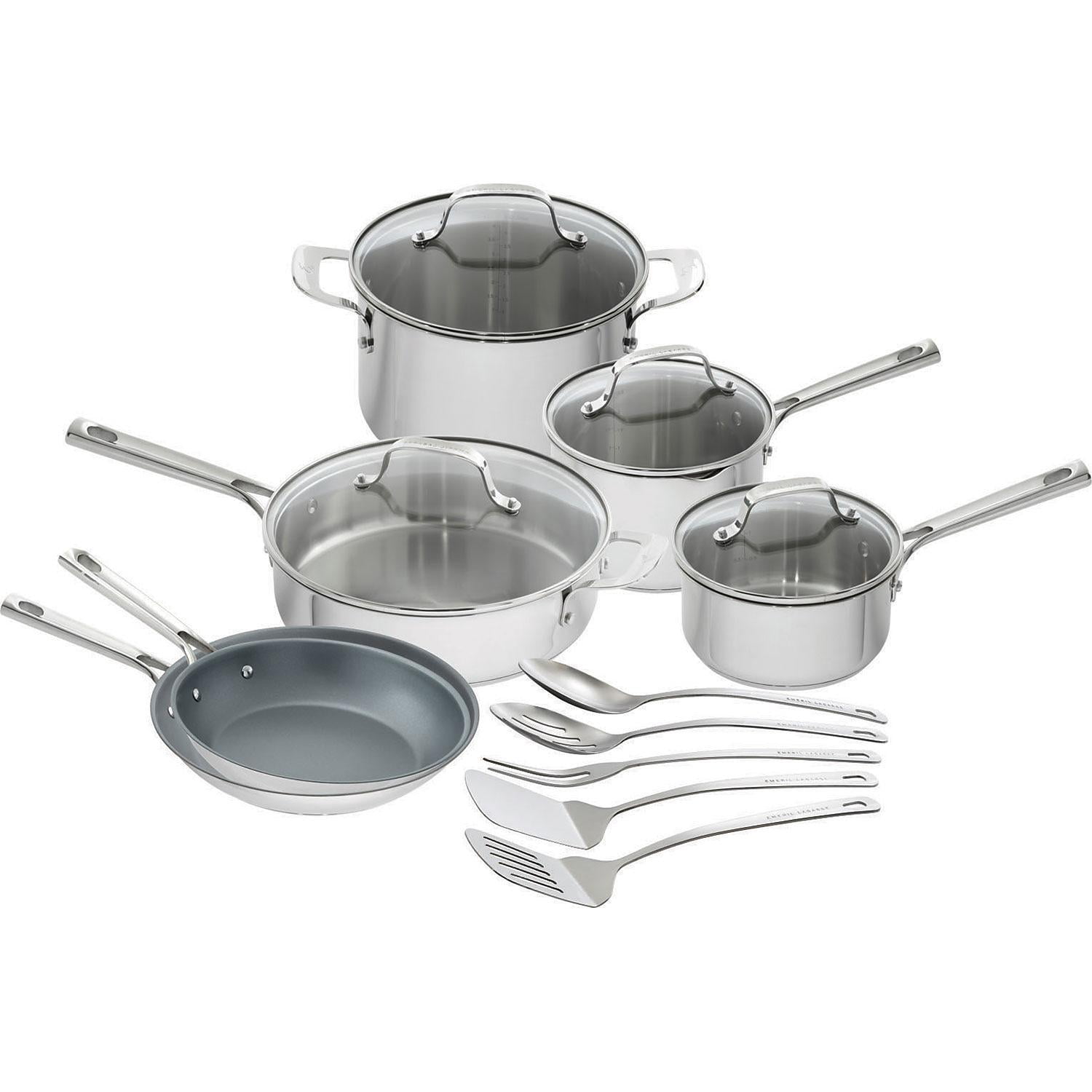 Emeril Lagasse 15-Piece Stainless-Steel Cookware Set