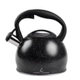 thumbnail image 1 of Emeril Lagasse 3.2 Quart/3 Liter Whistling Tea Kettle, Stainless Steel Whistling Tea Pot for Induction Stove Top, Fast to Boil Water for Home Kitchen Condo, with Ergonomic Cool Grip Handle, Black, 1 of 6