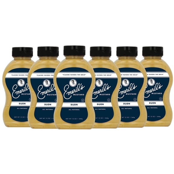 Emeril Lagasse Gourmet Mustard - Dijon, Jalapeo, Smooth Honey, Deli Style, Kicked Up Horseradish - 12 oz Premium All Natural Mustard Sauce