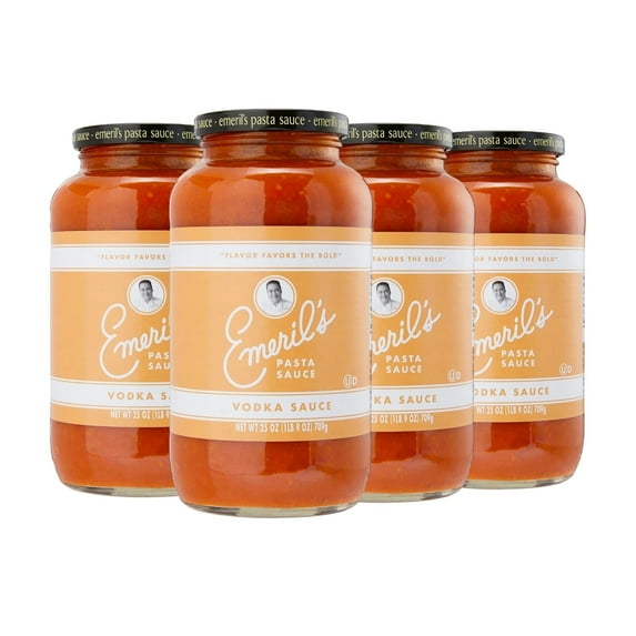 Emeril Lagasse Pasta Sauce Jar 25 Oz Gourmet Pasta Sauces : Vodka Sauce Best for Homemade Pasta, Low Carb Pasta Sauce & Healthy Spaghetti Sauce (4-PK Vodka)