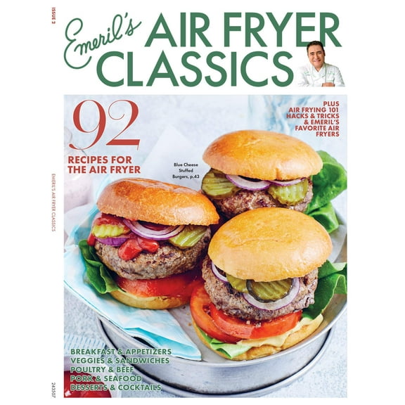 Emerils Air Fryer Classics - 92 Recipes, Air Frying 101 Hacks Tricks, Breakfast, Appetizers, Veggies, Sandwiches, Poultry, Beef, Pork, Seafood, Desserts, Cocktails Emeril's Favorite Air Fryers!