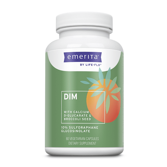 Emerita DIM Formula with Calcium D-Glucarate | Womens Supplement for Optimal Balance at Midlife | 60 VegCaps, 30 Serv.