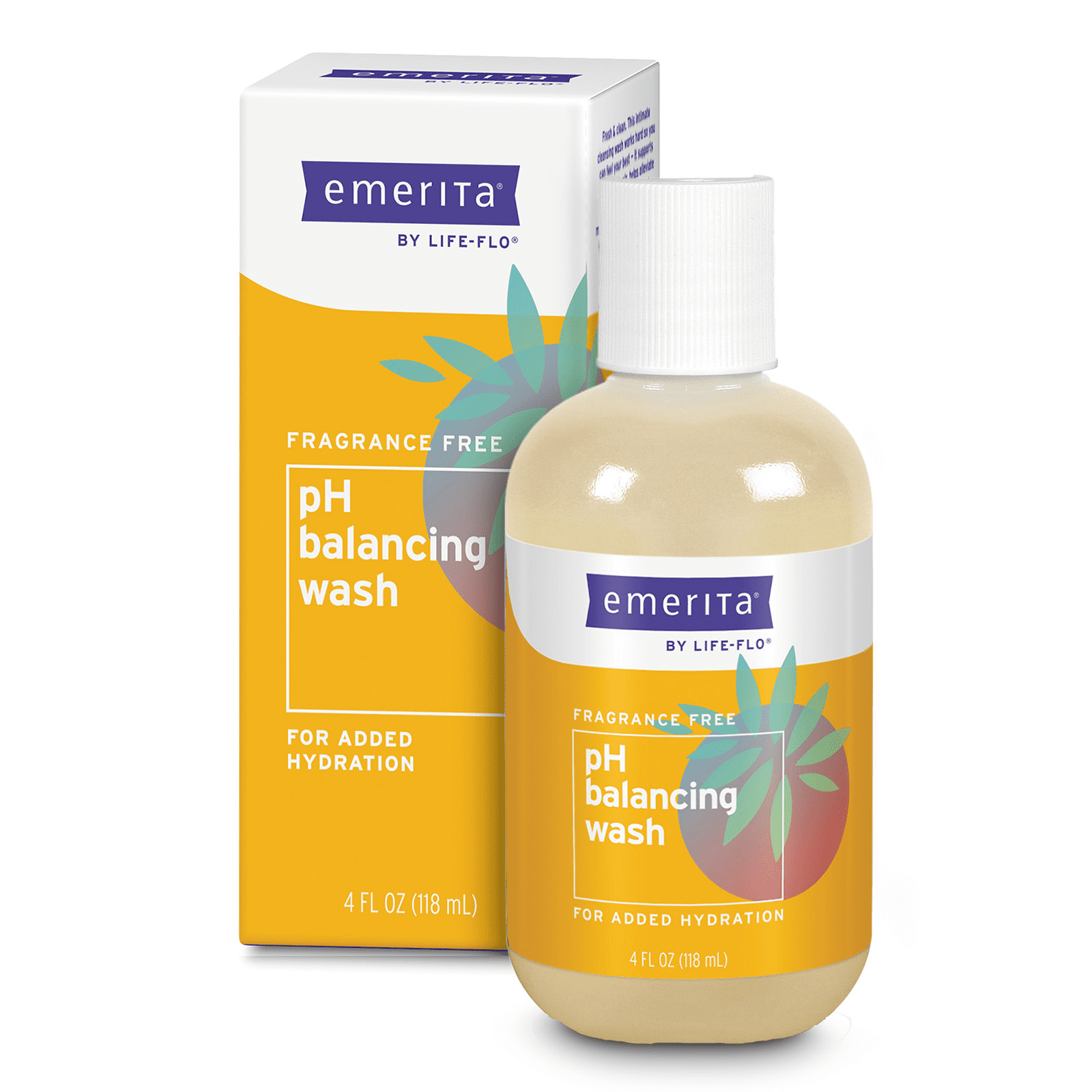 EMERITA BY LIFE-FLO pH Balancing Feminine Wash - Intimate Womens Body Wash Supports Vaginal Health and pH Balance, Fights Odor and Keeps You Feeling Fresh - Made Without Parabens, Fragrance Free, 4oz