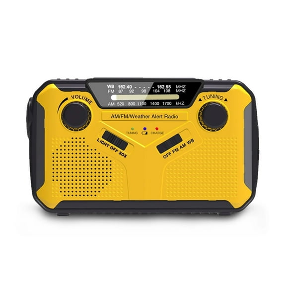 Emerncy Radio with LED Flashlight Power Bank SOS Alarm Solar Radio AM/FM Portable Radio for Emerncy Camping Survival ,Listen Anytime, Anywhere