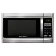Emerson 1.3 Cu Ft 1000 Watt, Touch Control Microwave Oven, Stainless Steel/Black, MW1338SB