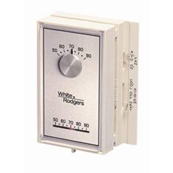 Emerson 1E56N-444 Low V Mechanical Thermostat, 50 to 90 Degree F, White