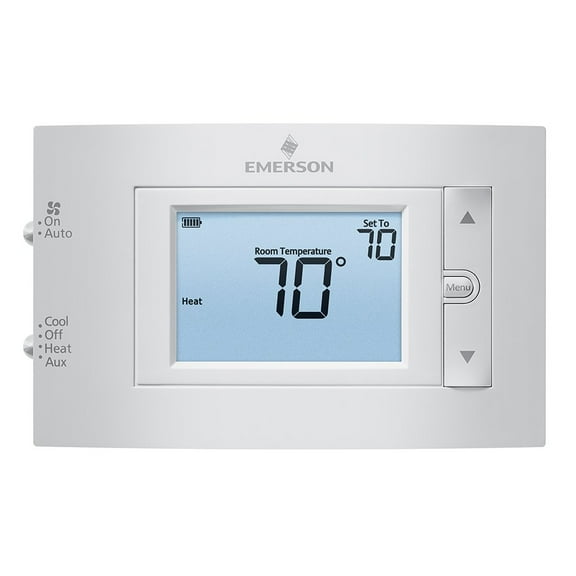 Emerson 1F83H-21NP Heat Pump (2H/1C) Non-Programmable Thermostat CA2