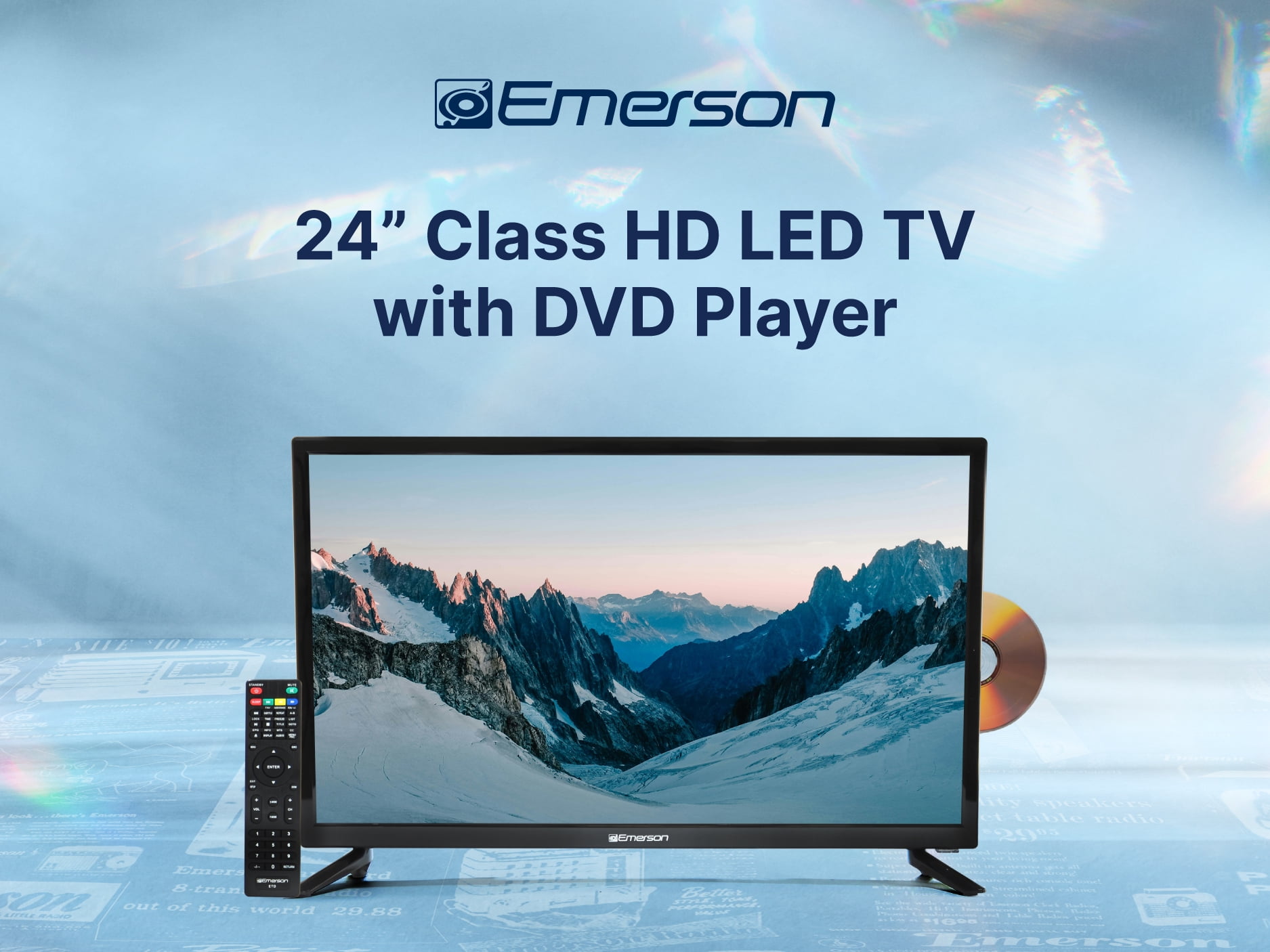 Emerson 24" 720p LED TV with DVD Player, ETD-2450