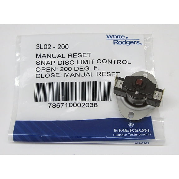 (Price/Each)White-Rodgers 3L02-200 Limit Control Manual Reset 200F