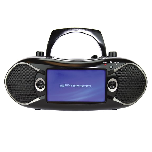 Emerson Combo 7-In. TV and Bluetooth 720p DVD/CD/Radio Boom Box, HDMI Input and Remote, EDL-2870HBK