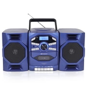 Emerson Boombox with CD & Cassette Player | Digital AM FM Portable Radio MP3, AUX, Mic Input | Portable Stereo System For Home, Indoor, Outdoor | Loud Big Speakers