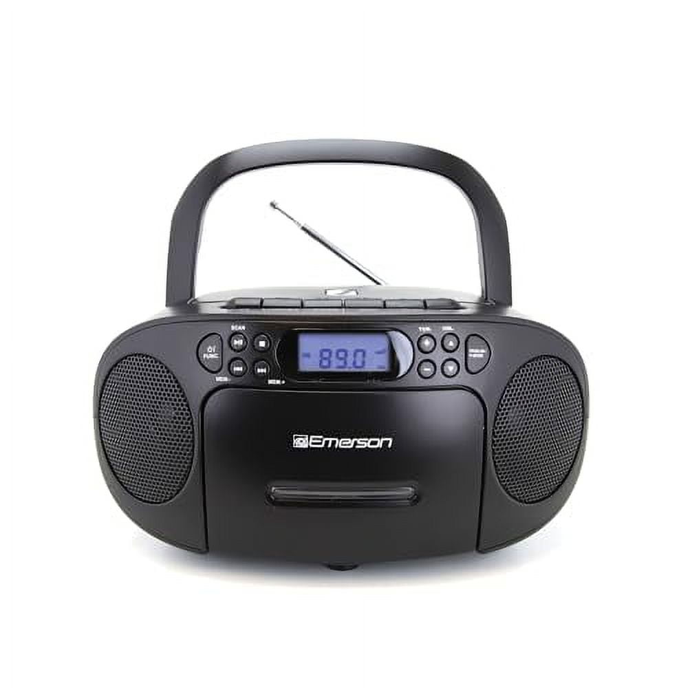 Emerson Portable CD/Cassette/Radio Boom Box, AM/FM Stereo, Electric ...