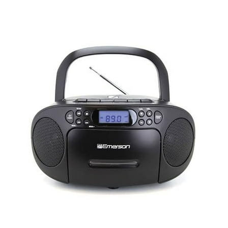 Emerson EPB-3003 Portable CD/Cassette Boombox with AM/FM Radio, Black