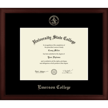 Emerson College Diploma Frame, Document Size 11" x 8.5"