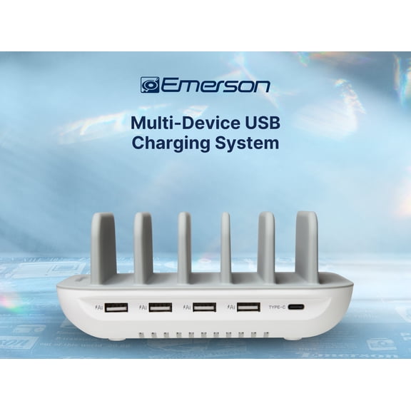 Emerson EAP-1002 5-Port USB Charging Station