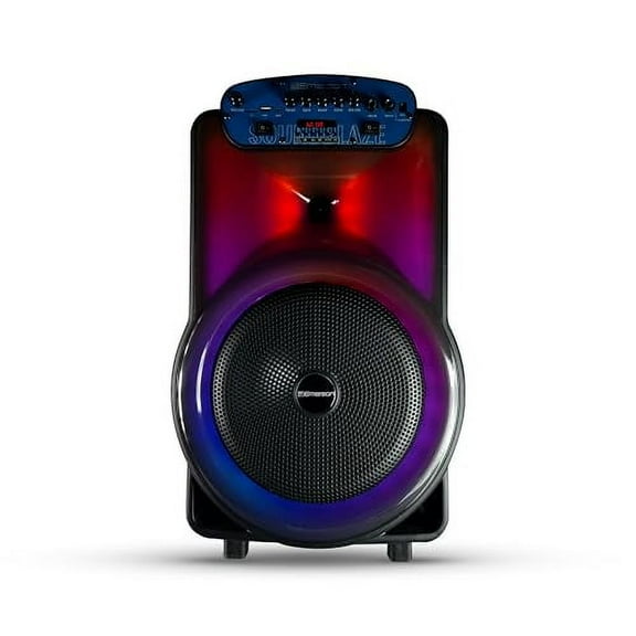 Emerson EDS-1220 Portable Bluetooth 12-inch Party Speaker with Flame Lighting and Remote
