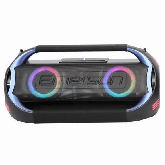 Emerson EMR-EDSP-5000-EM Triad Grip Portable Bluetooth LED Party Speaker - Black