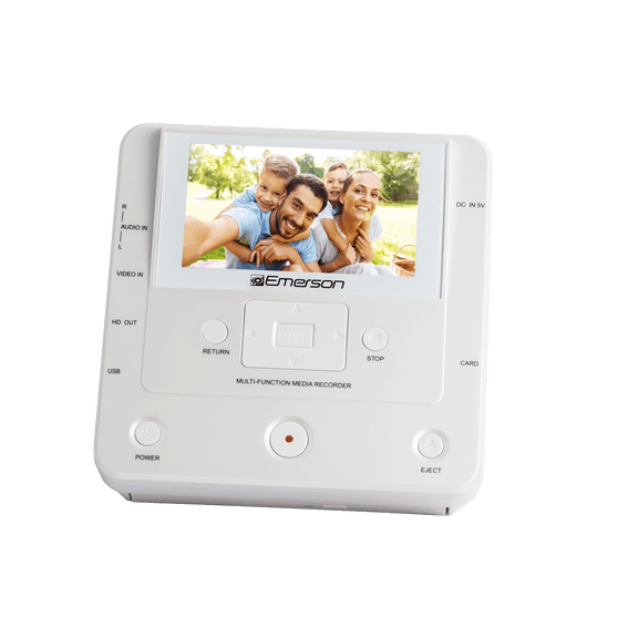 Emerson EMT-1200 Multimedia Recorder with 4.3-Inch LCD Screen: Record Videos, Music, and Photos from Phone to DVD, USB, or Memory Card - HD Media Output, App Integration, and Accessories Included