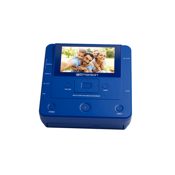 Emerson EMT-1200 Multimedia Recorder with 4.3-Inch LCD Screen: Record Videos, Music, and Photos from Phone to DVD, USB, or Memory Card - HD Media Output, App Integration, and Accessories Included