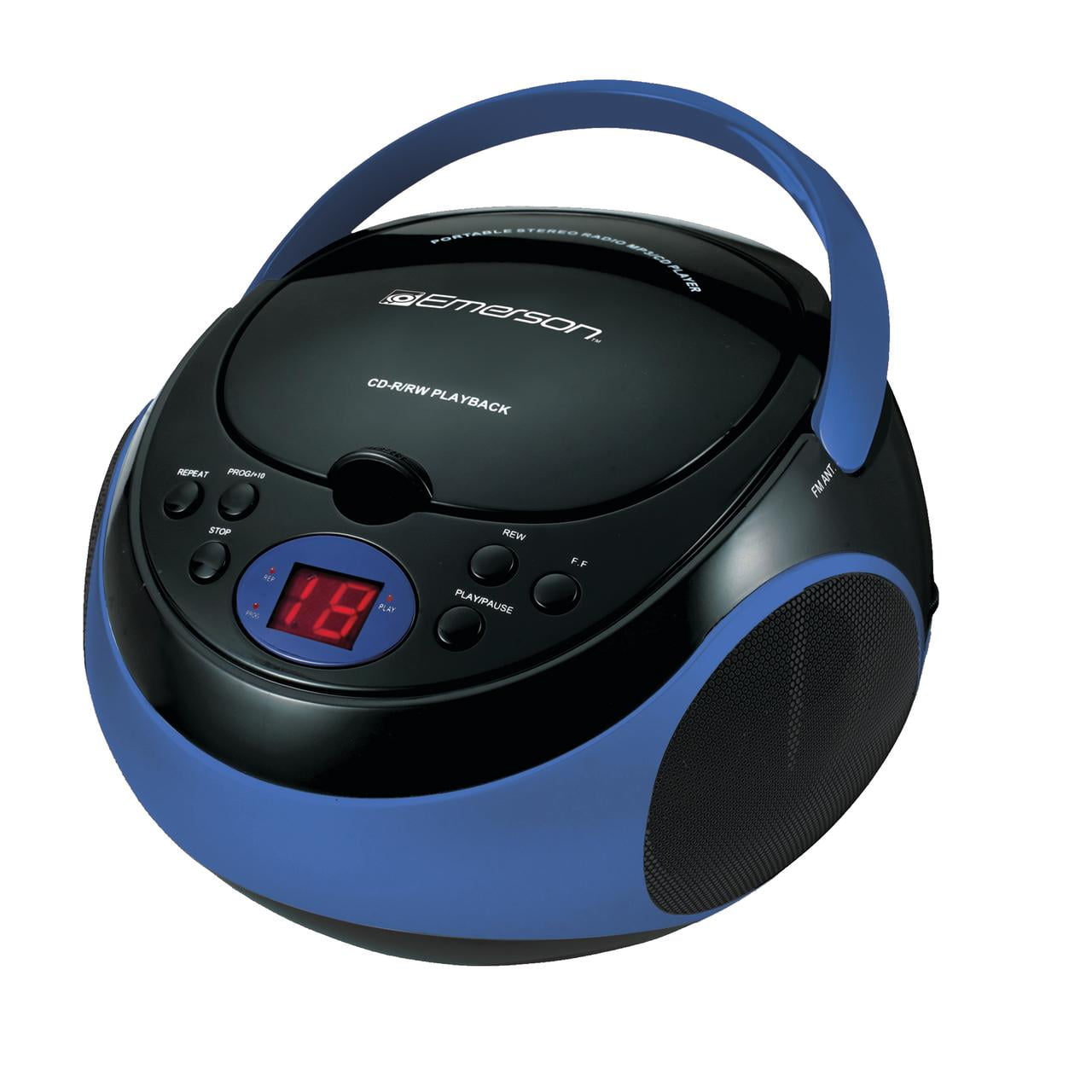 Emerson EPB3000BLUE Portable CD Player with AM/FM Stereo Radio, Blue