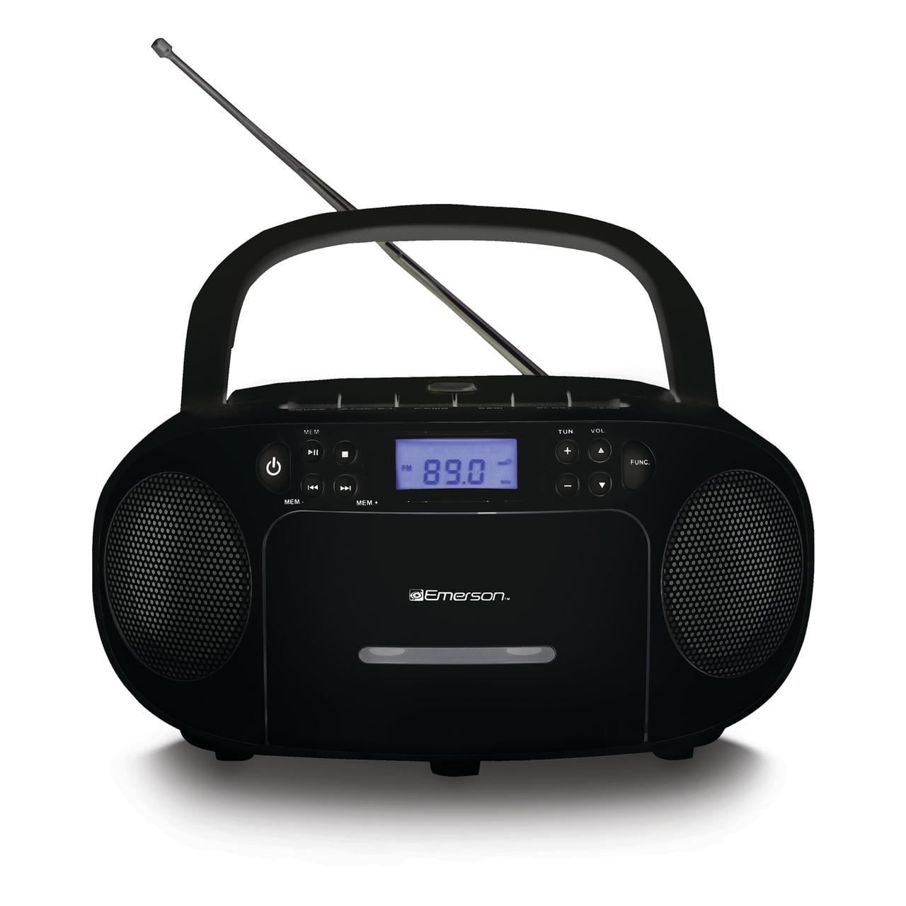 Emerson EPB3003 Portable CD/Cassette Boombox with AM/FM Radio, Black