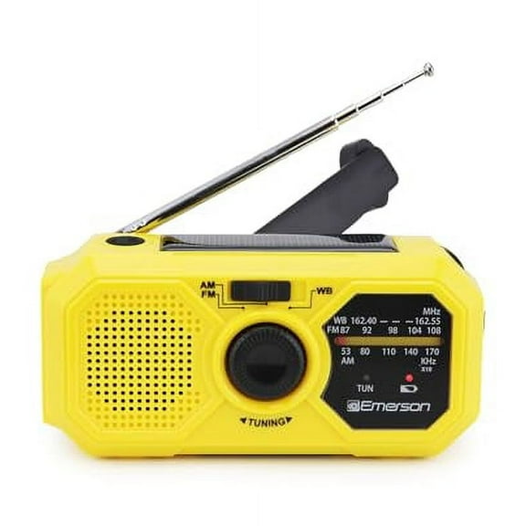 Emerson ER-7050 Emergency AM/FM Radio with Weather Band and Power Bank, Yellow