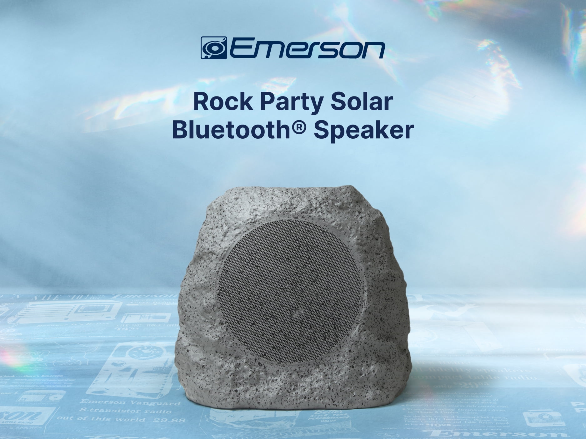 Emerson ERS-1001 Bluetooth Rock Speaker with Solar Charging