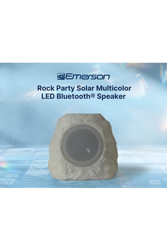 ERS-1002 Bluetooth Solar Rock Speaker with Multicolor LED Lighting
