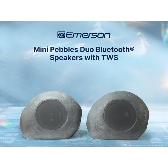 Emerson ERS-2000 Mini Pebbles Dual Bluetooth Rock Speakers
