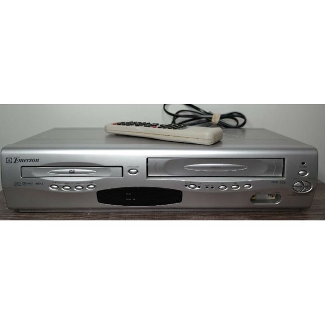 Emerson EWD2203 DVD VCR Combo Vhs Player with Remote, Cables & Hdmi