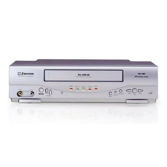 Pre-Owned Emerson EWV404 Mono VHS VCR w/ Original Remote, Manual, A/V Cables, & HDMI Converter