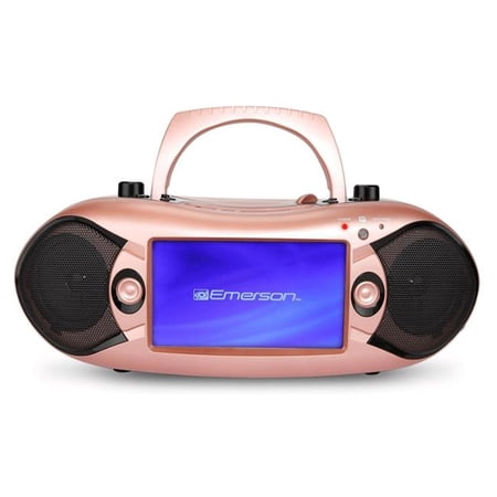 Emerson EDL-2870-RG-EM Emerson 7' Bluetooth DVD Boombox w AMFM Radio, Stereo Speakers & Multi-Media - Rose Gold