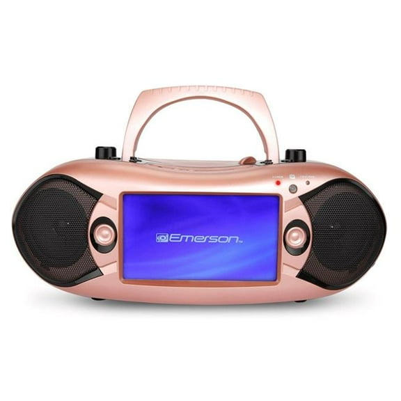 Emerson EDL-2870-RG-EM Emerson 7' Bluetooth DVD Boombox w AMFM Radio, Stereo Speakers & Multi-Media - Rose Gold