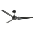 thumbnail image 1 of Emerson Loft 60 Inch Industrial 3 Blades Wall Control Home Ceiling Fan, Black, 1 of 5