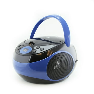 Emerson Portable CD Player AM/FM Radio Top-Loading, Blue, EPB-3000, New, 1 Count