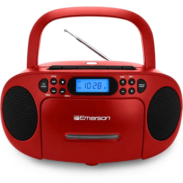 Emerson Point Emerson Portable CD & Cassette Player Recorder Boombox, AM/FM Radio ...