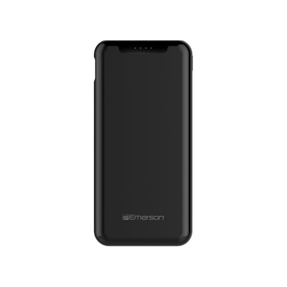 Emerson Power Bank 10,000mAh with 1 USB-C and 2 USB-A Outputs, Black - PB1001B
