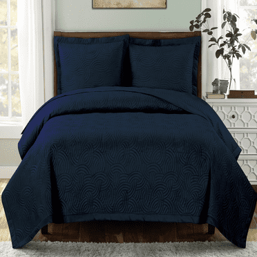 Emerson Reversible Oversize Quilted Coverlet Wrinkle-Free Lightweight Fill 100-Percent Microfiber Cover